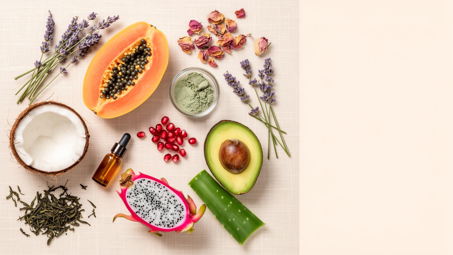 Botanical and fruit derived ingredients for commercial cosmetic and personal care manufacturers