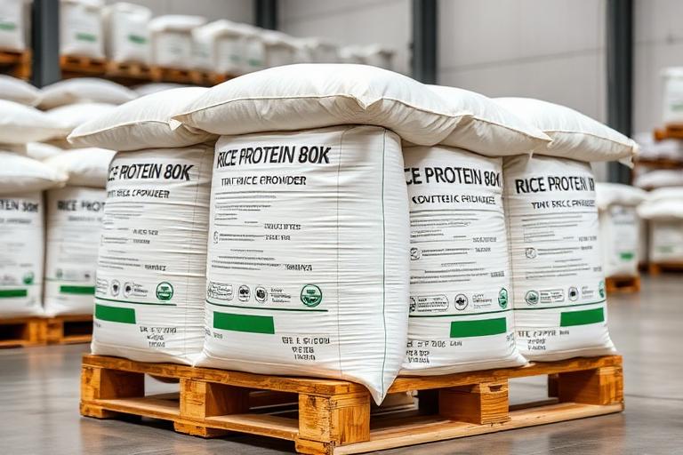 Organic Rice Protein 80% food ingredient supplier – bulk plant protein supply