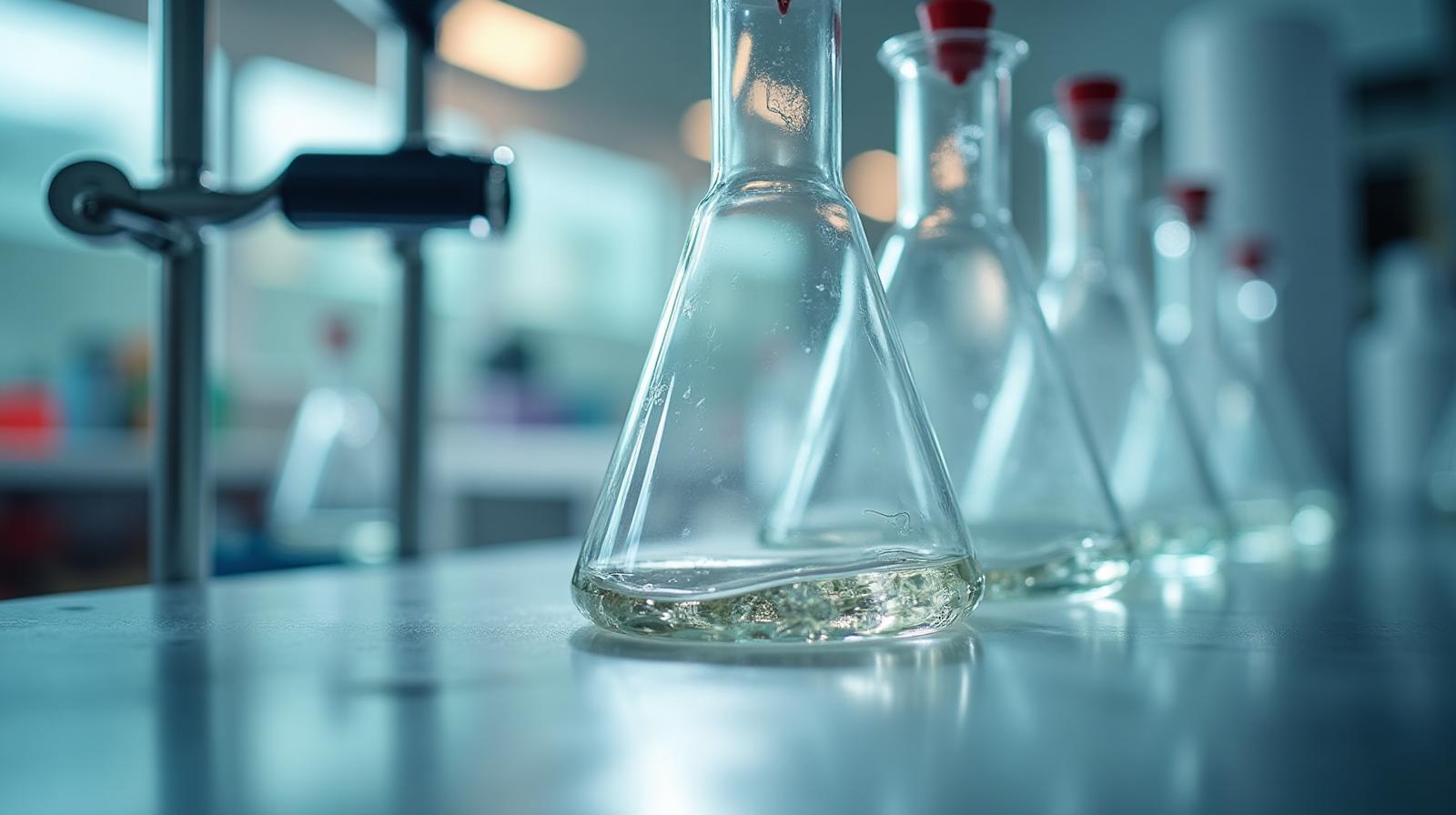 Food-grade glycerol in a professional formulation laboratory setting