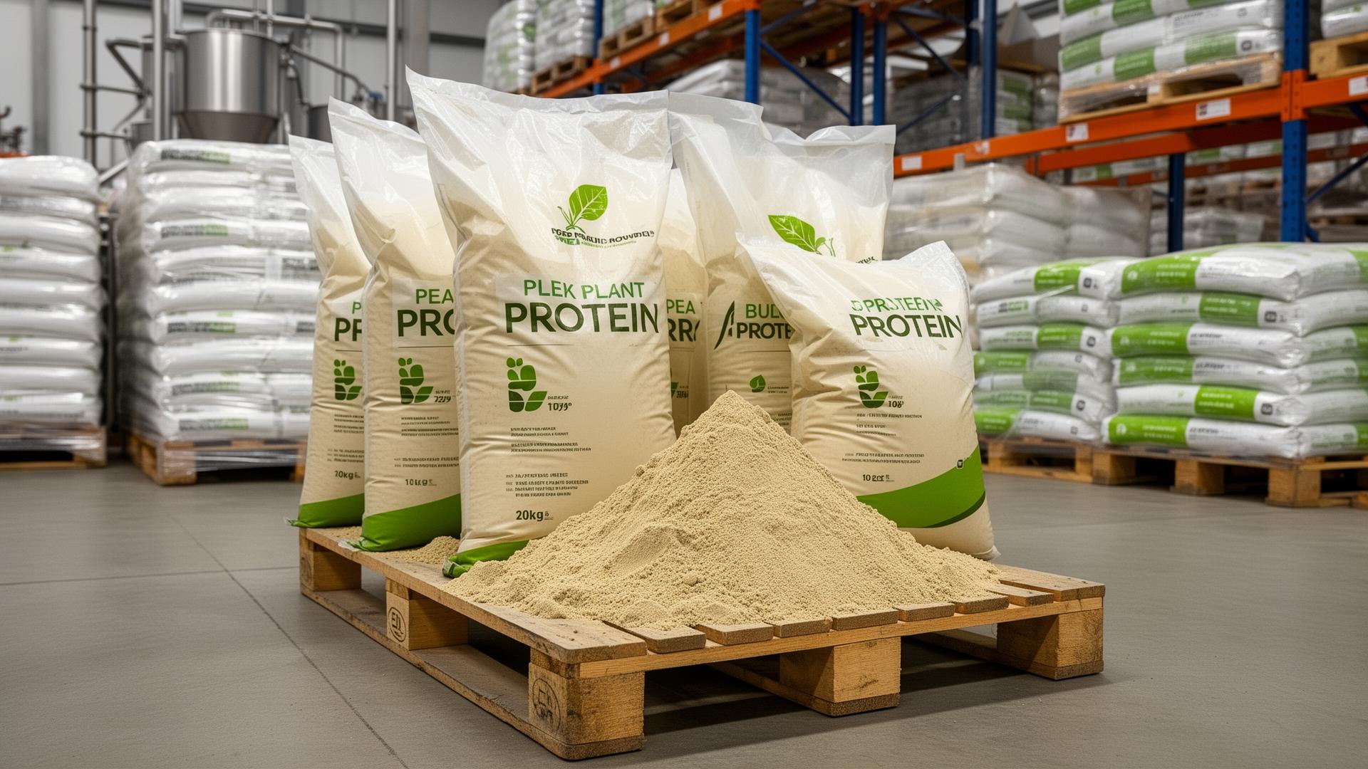 Bulk plant protein powder used in food manufacturing